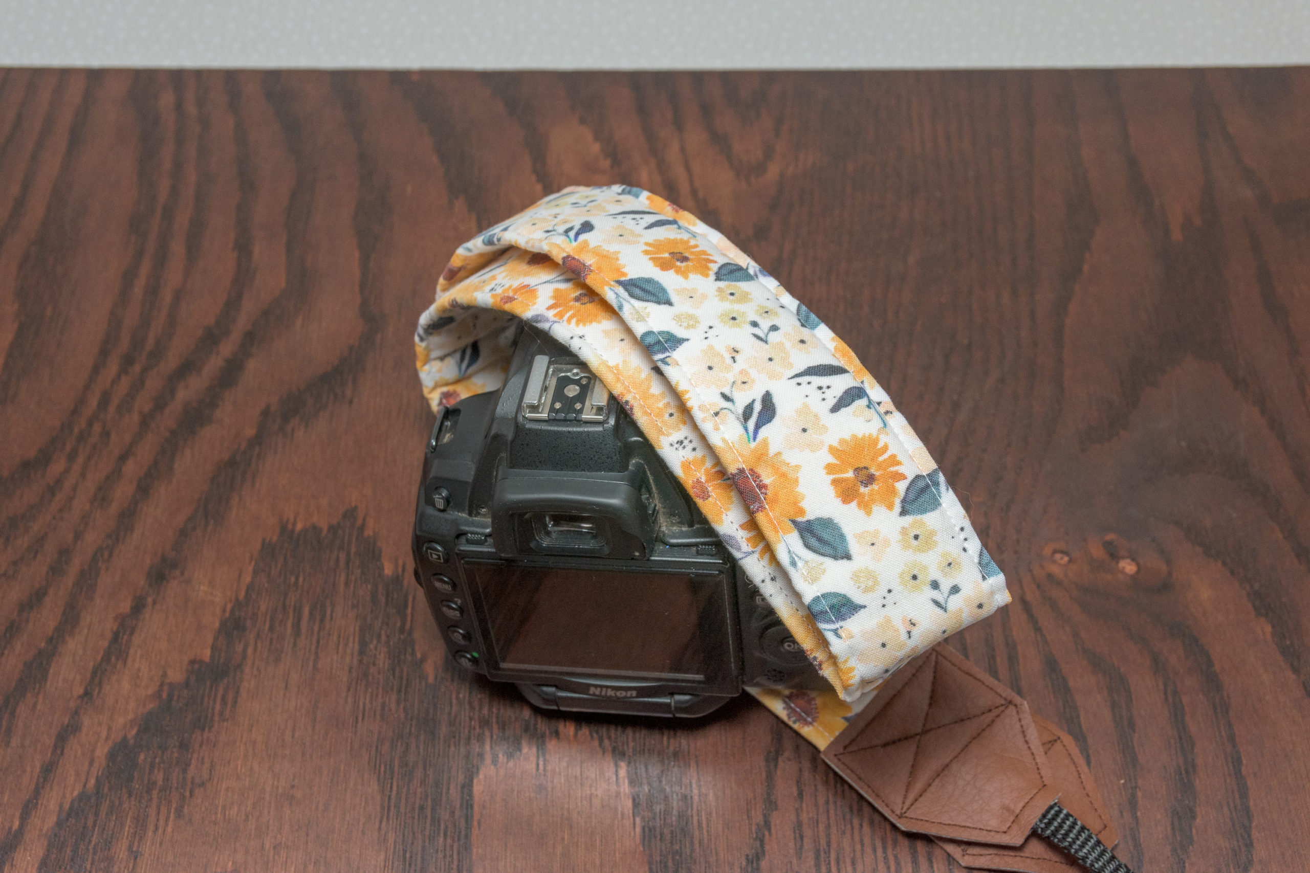 sunflower camera strap